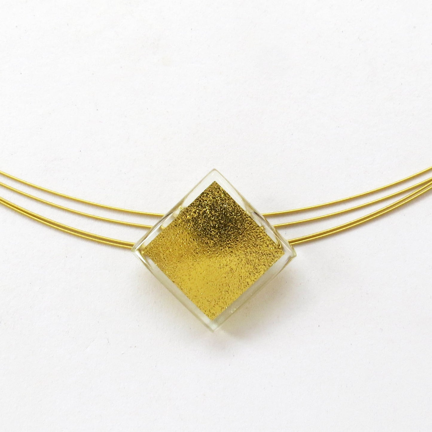 Square Pendant (Gold-in-Glass)