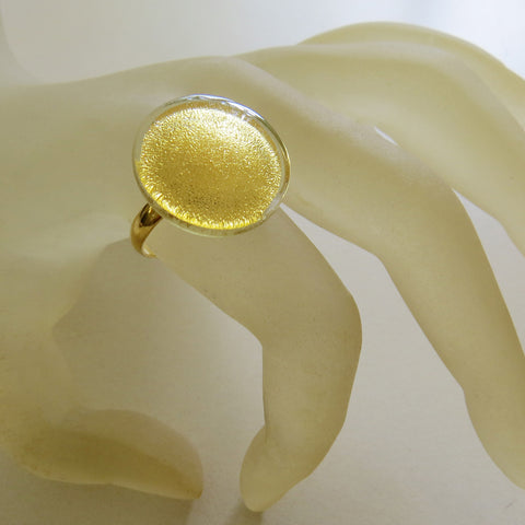 Sun Ring Gold-in-Glass (Small 2 cm)