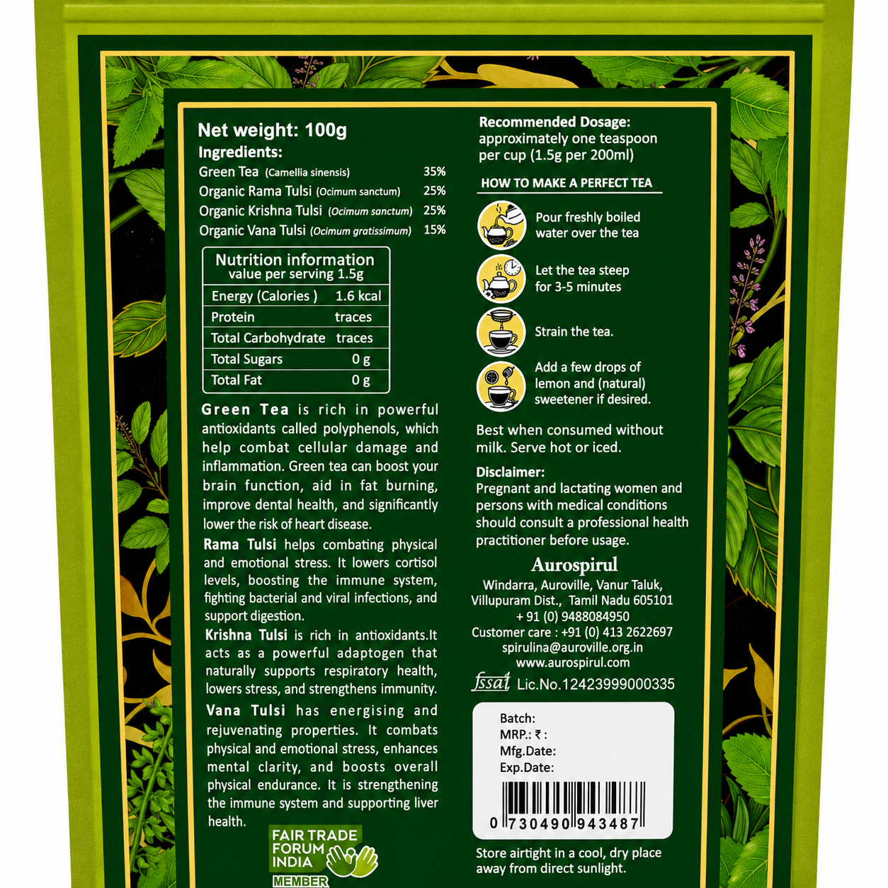 Tulsi Green Tea