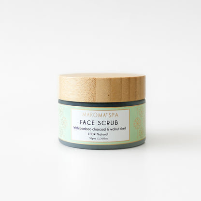 Face Scrub with Bamboo Charcoal and Walnut Shell
