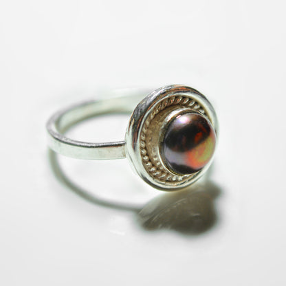Big Silver Gemstone Ring