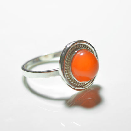 Big Silver Gemstone Ring