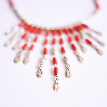 Coral tassle Necklace