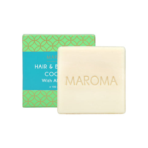 Hair and Body Shampoo Bar Coconut with Aloe Butter – 100gms