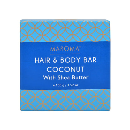Hair and Body Shampoo bar Coconut with Shea Butter – 100gms