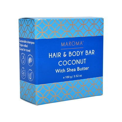 Hair and Body Shampoo bar Coconut with Shea Butter – 100gms