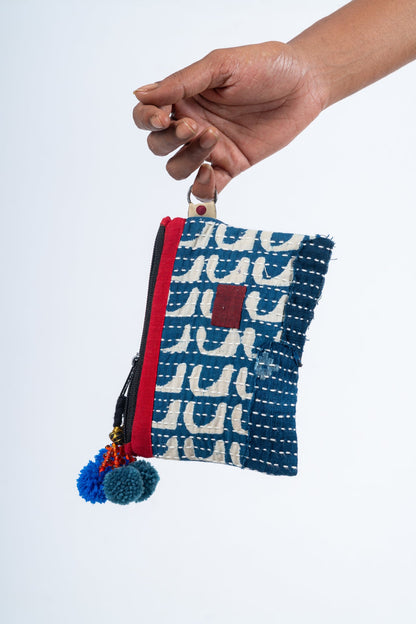 Upcycled Organic Cotton Pouch- OCEAN