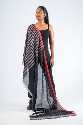 Handwoven Organic Cotton Scarf - TANUSIYA