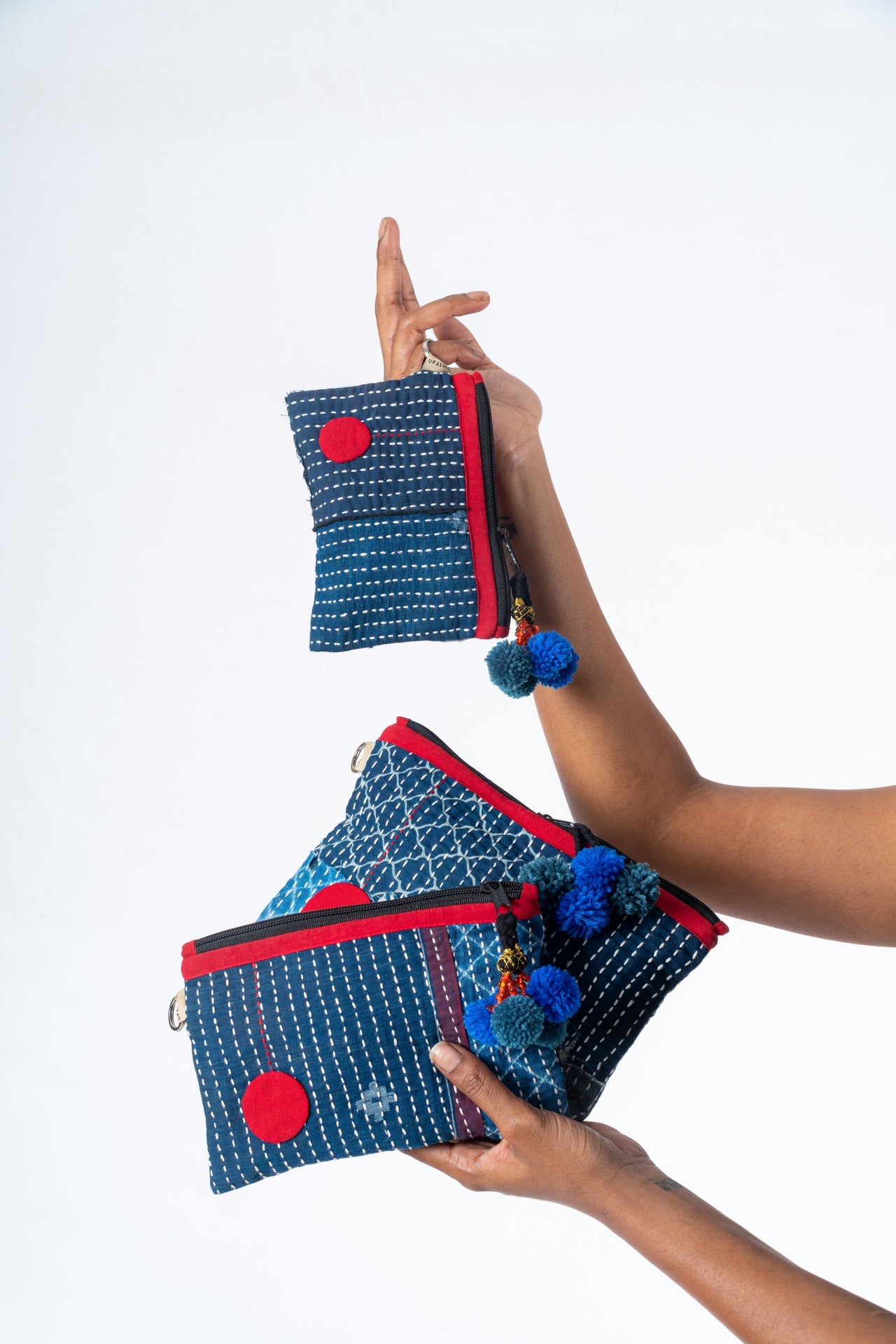 Upcycled Organic Cotton Pouch- OCEAN