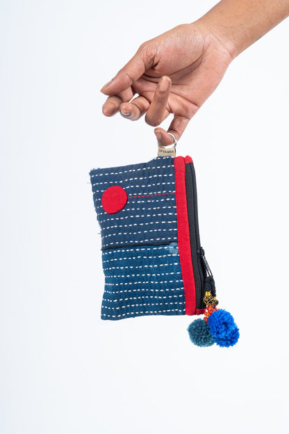 Upcycled Organic Cotton Pouch- OCEAN