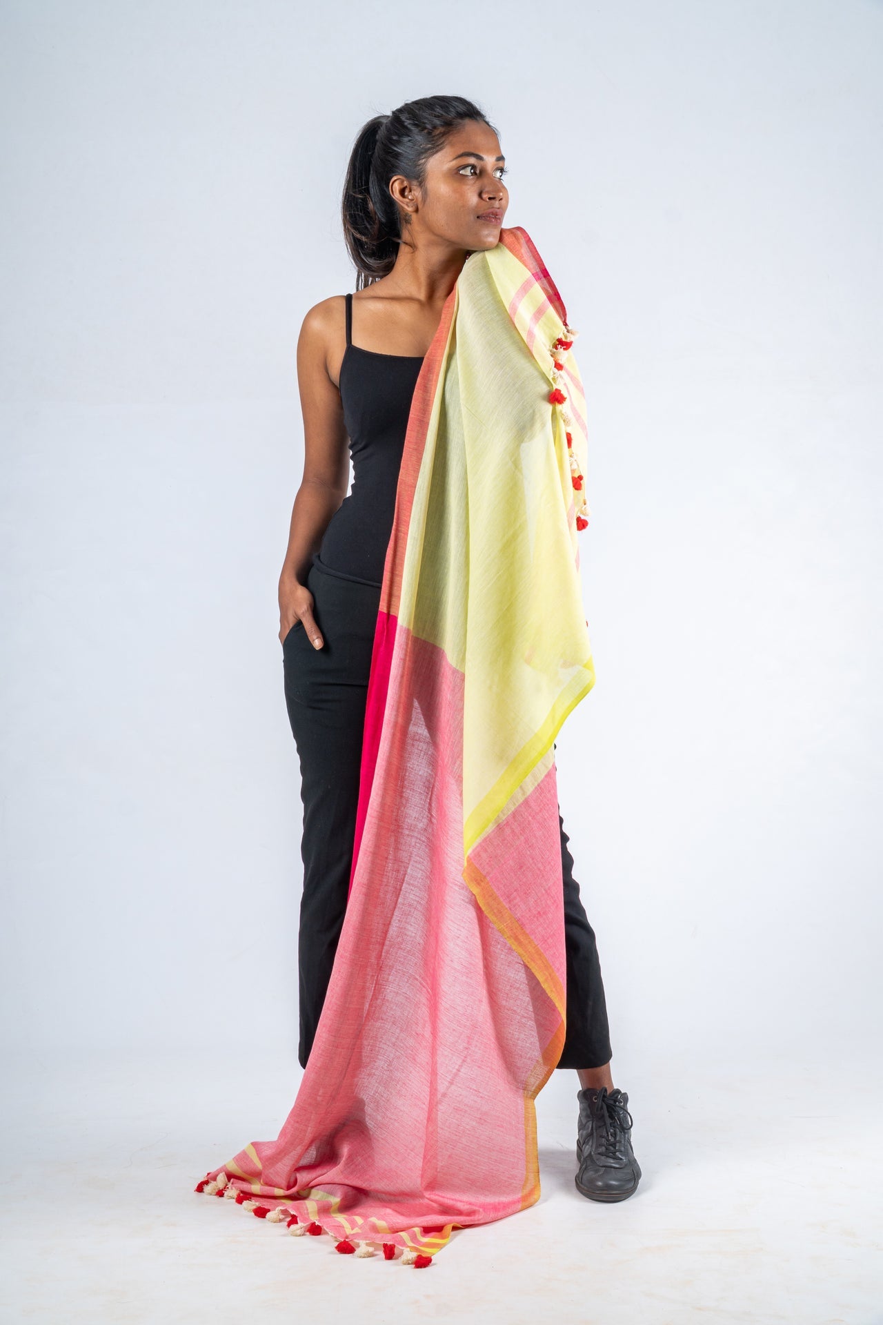 Handwoven Organic Cotton Scarf - MILAGAI