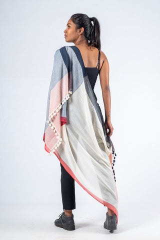 Handwoven Organic Cotton Scarf - LUNASHA