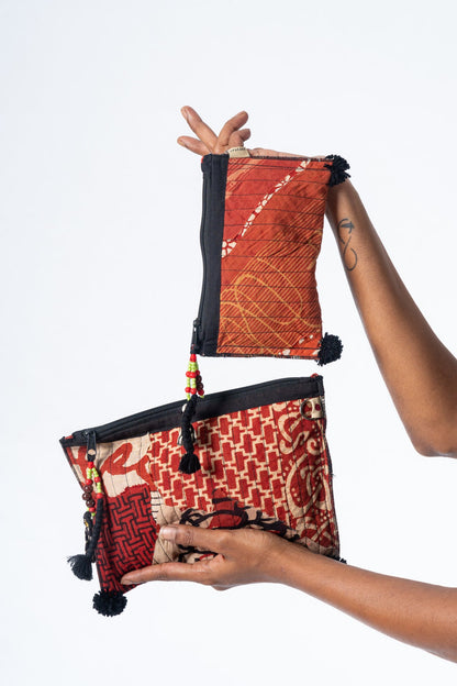 Upcycled Organic Cotton Pouch- CHAYA