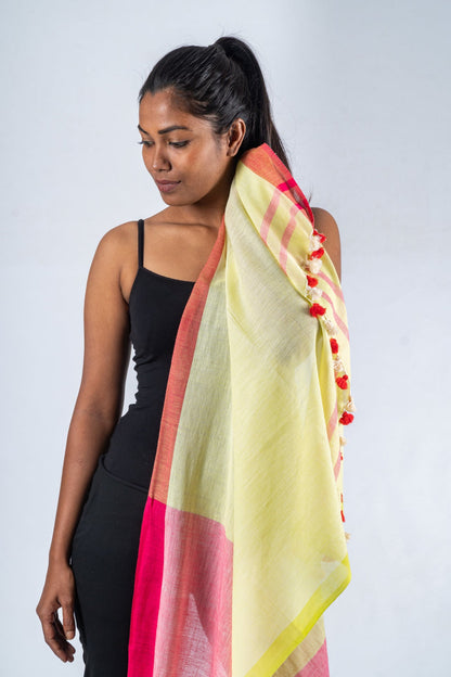 Handwoven Organic Cotton Scarf - MILAGAI