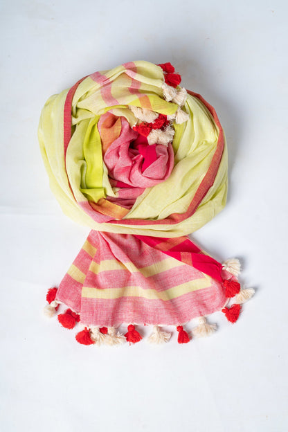 Handwoven Organic Cotton Scarf - MILAGAI