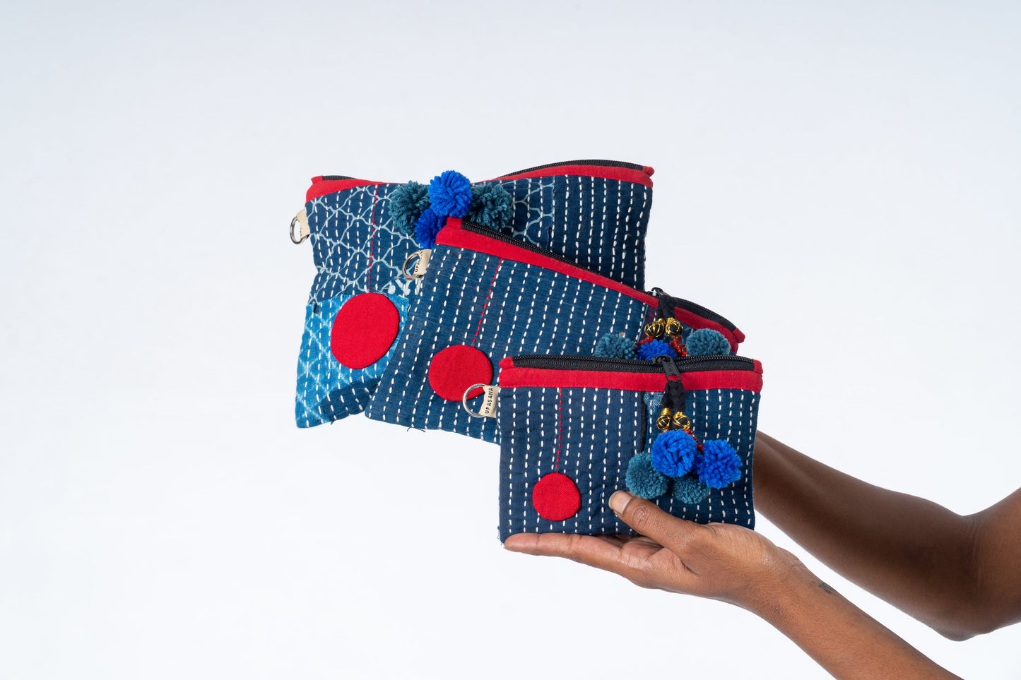 Upcycled Organic Cotton Pouch- OCEAN