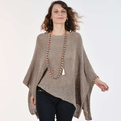 Organic Cotton Hand Knit Poncho