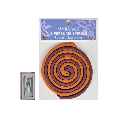 2 Perfumed Spirals - Cedar/Lavender