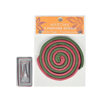 2 Perfumed Spirals - White Sage/Frankincense