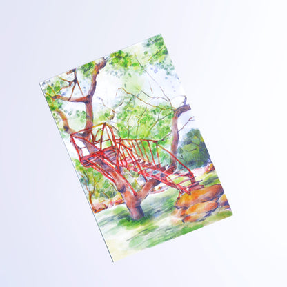 Postcards and stickers : Elements from the Garden of the Unexpected - Matrimandir , Auroville.