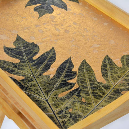 Tray Table with handles - Gold Papaya