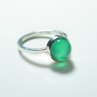 Small Silver Gemstone Ring