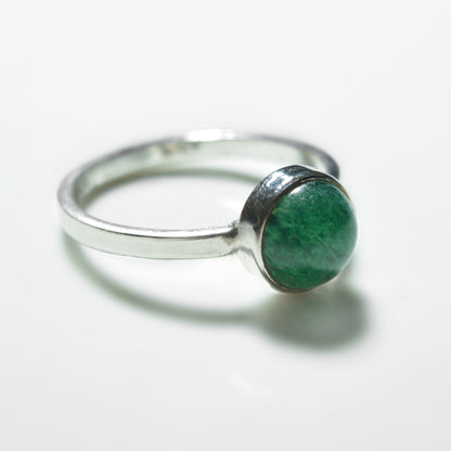 Small Silver Gemstone Ring