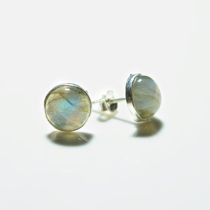 Small Silver Gemstone Stud