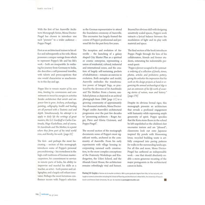 POPPO PINGEL  :  Auroville Architects Monograph Series