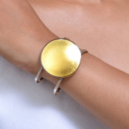 Sun Cuff Bracelet Gold-in-Glass