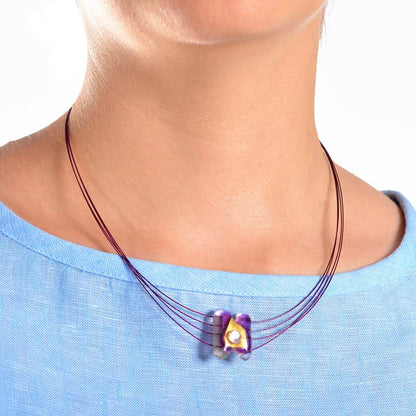 Violet Silver-in-Glass Set (Simple)