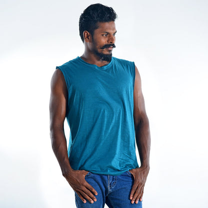 Tony Sleeveless Organic Cotton T-shirt