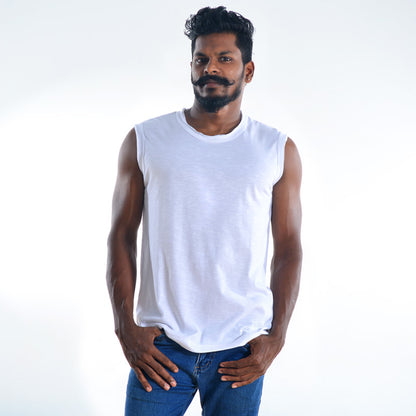 Tony Sleeveless Organic Cotton T-shirt