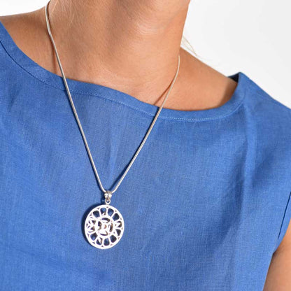 Mother and Sri Aurobindo Silver Pendant 16.5 g