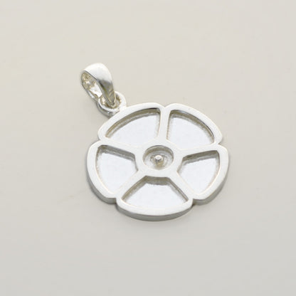 Auroville Symbol Flower Pendant