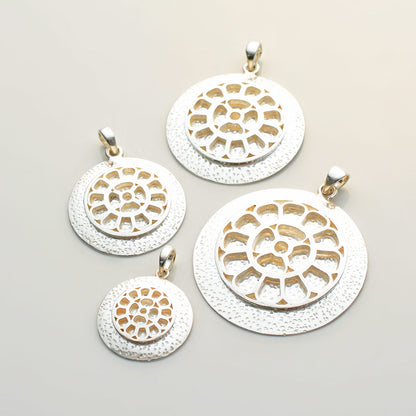 Hammered Silver Mother's Symbol Pendant