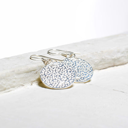 Silver Hammered Earrings