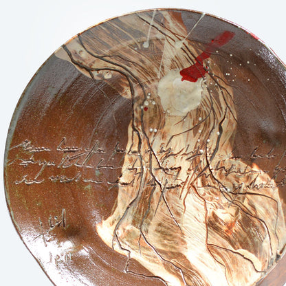 Platter with Text - Made in Shigaraki / Japan