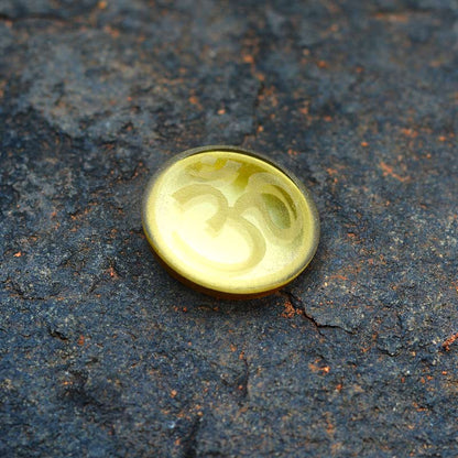 Om Symbol Gold-in-Glass Pendant
