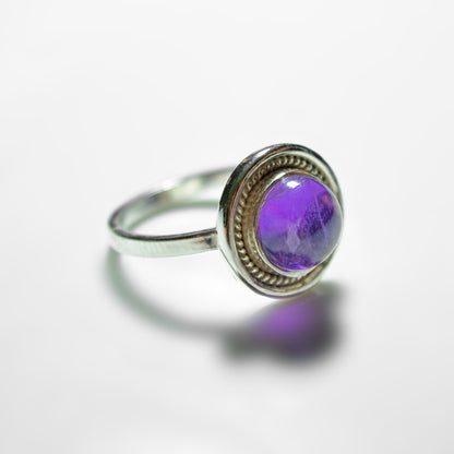 Big Silver Gemstone Ring