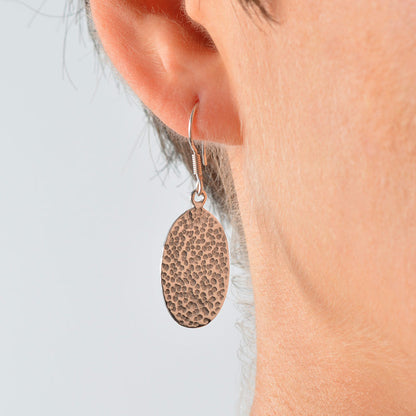 Silver Hammered Earrings