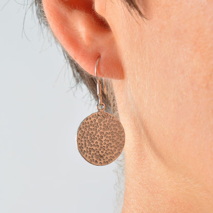 Silver Hammered Earrings