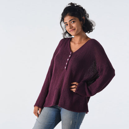 Alana Organic Cotton Hand Knit Jumper