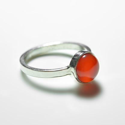 Small Silver Gemstone Ring