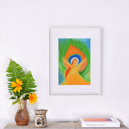 Savitri Art Painting - Union with Krishna, the Lover and the Beloved