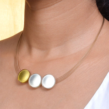 Sun Gold & Silver Necklace - Small (3 suns)