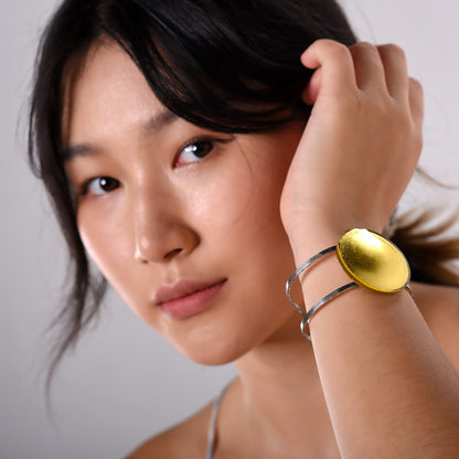 Sun Cuff Bracelet Gold-in-Glass
