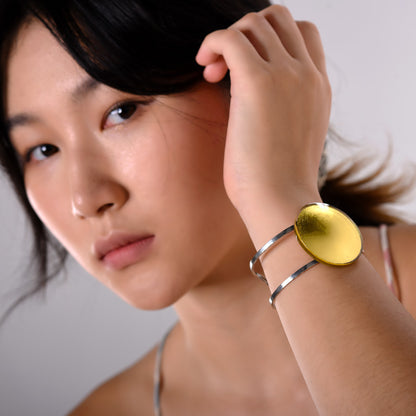Sun Cuff Bracelet Gold-in-Glass