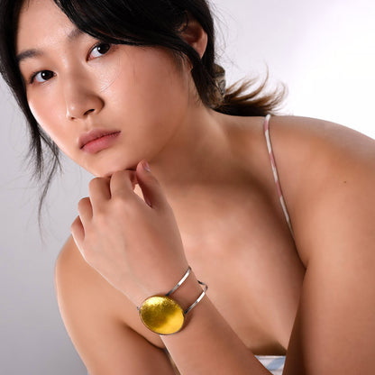 Sun Cuff Bracelet Gold-in-Glass