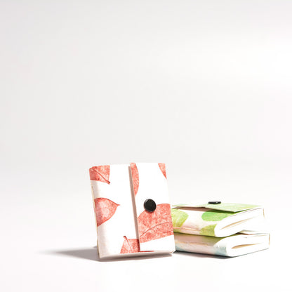 Painted Leaves Mini Note Book with Button